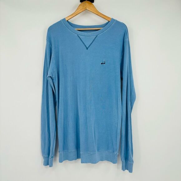 Cuffys Ocean Wash Crew Neck Pullover Sweatshirt Blue Mens Size Small - Picture 1 of 6